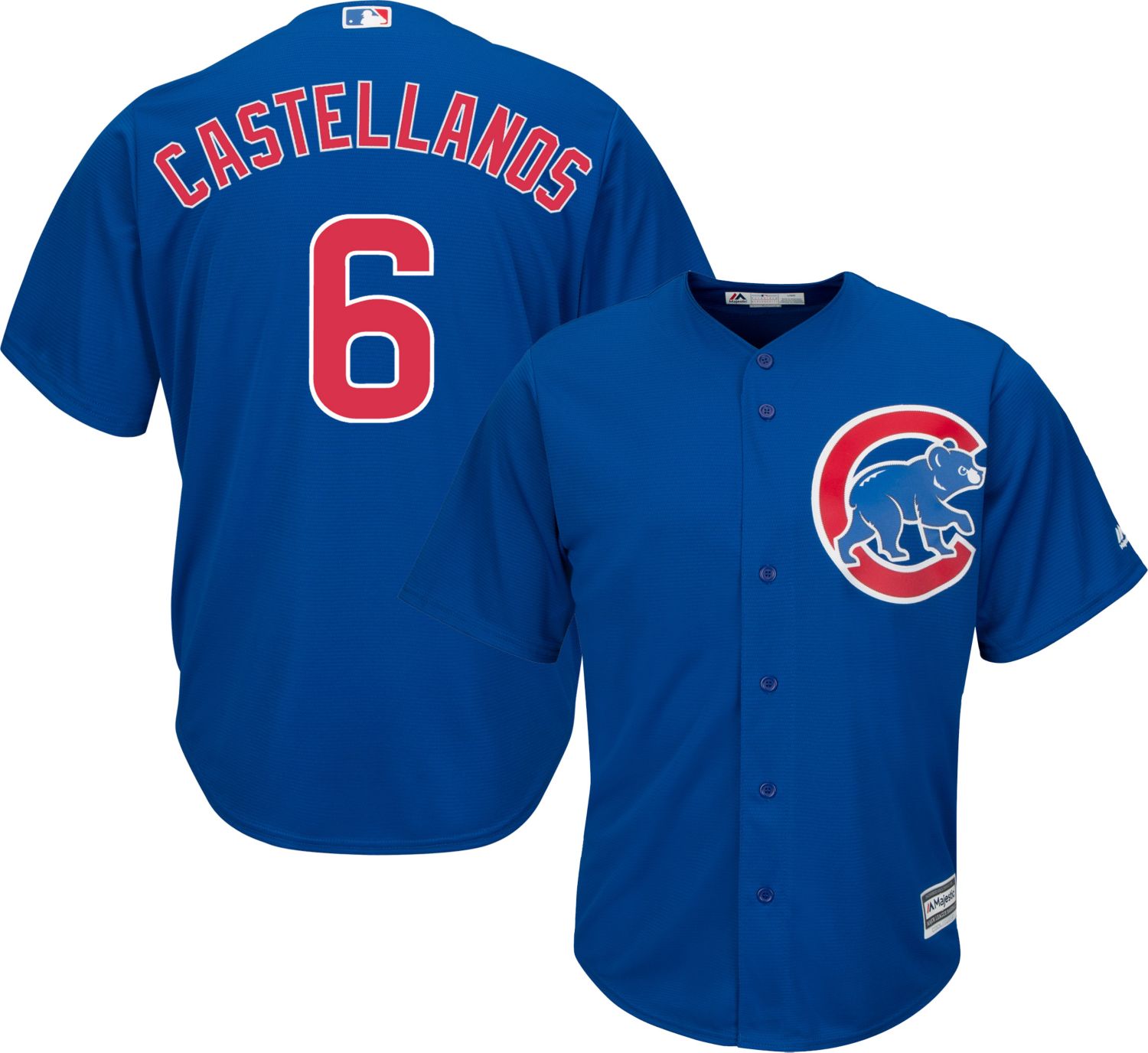 Cubs #6 Nicholas Castellanos Blue Cool Base Stitched Youth MLB Jersey